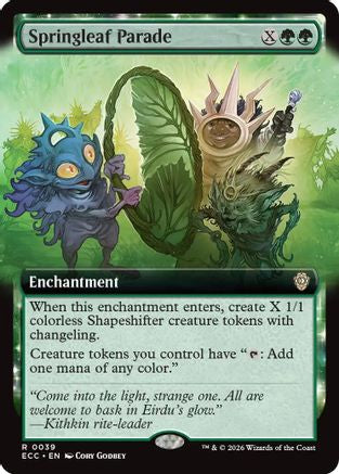 Springleaf Parade (Extended Art) (ECC-039) - Commander: Lorwyn Eclipsed | Grognard Games