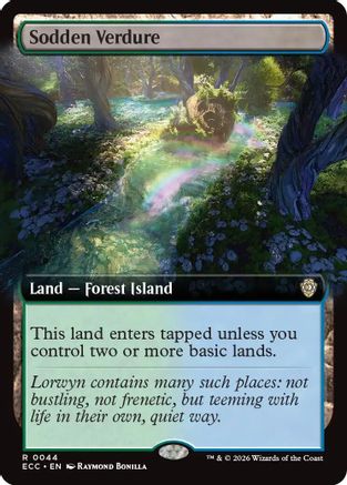 Sodden Verdure (Extended Art) (ECC-044) - Commander: Lorwyn Eclipsed | Grognard Games
