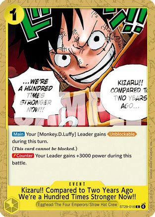Kizaru!! Compared to Two Years Ago We're a Hundred Times Stronger Now!! (ST29-016) - Starter Deck 29: Egghead | Grognard Games