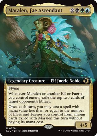 Maralen, Fae Ascendant (Extended Art) (ECL-376) - Lorwyn Eclipsed Foil | Grognard Games