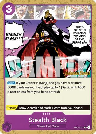 Stealth Black (EB04-041) - The Azure Sea's Seven Release Event Cards | Grognard Games