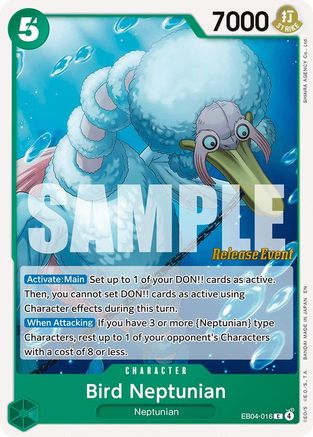 Bird Neptunian (EB04-016) - The Azure Sea's Seven Release Event Cards | Grognard Games