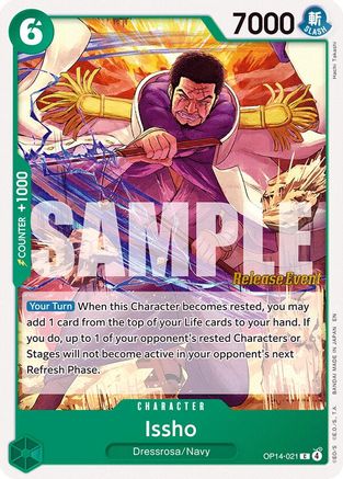 Issho - OP14-021 (OP14-021) - The Azure Sea's Seven Release Event Cards | Grognard Games