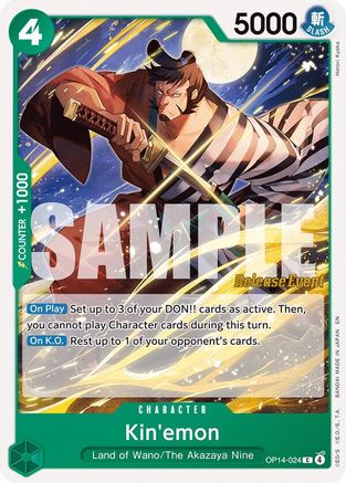 Kin'emon (OP14-024) - The Azure Sea's Seven Release Event Cards | Grognard Games