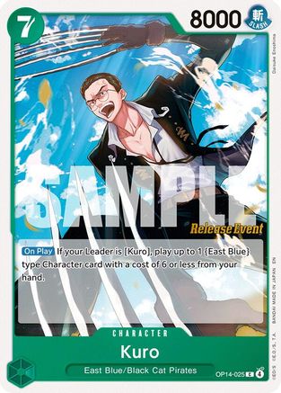 Kuro (OP14-025) - The Azure Sea's Seven Release Event Cards | Grognard Games