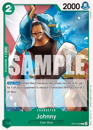 Johnny (OP14-028) - The Azure Sea's Seven Release Event Cards | Grognard Games