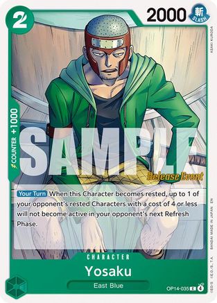 Yosaku (OP14-035) - The Azure Sea's Seven Release Event Cards | Grognard Games