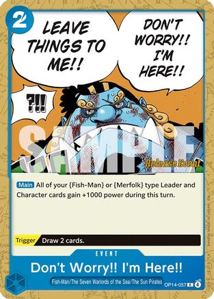 Don't Worry!! I'm Here!! (OP14-057) - The Azure Sea's Seven Release Event Cards | Grognard Games