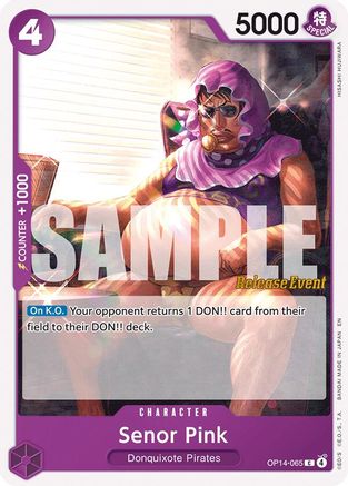 Senor Pink (OP14-065) - The Azure Sea's Seven Release Event Cards | Grognard Games