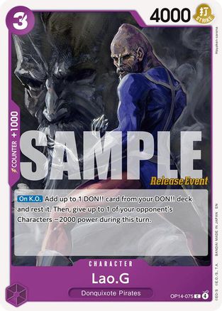 Lao.G (OP14-075) - The Azure Sea's Seven Release Event Cards | Grognard Games