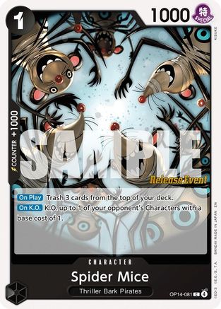 Spider Mice (OP14-081) - The Azure Sea's Seven Release Event Cards | Grognard Games
