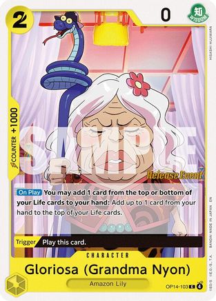 Gloriosa (Grandma Nyon) (OP14-103) - The Azure Sea's Seven Release Event Cards | Grognard Games