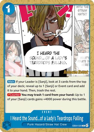 I Heard the Sound...of a Lady's Teardrops Falling (EB04-029) - The Azure Sea's Seven Release Event Cards | Grognard Games