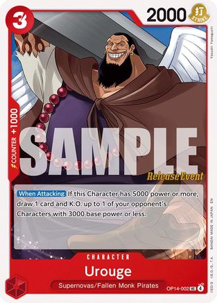 Urouge (OP14-002) - The Azure Sea's Seven Release Event Cards | Grognard Games