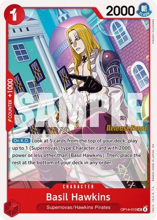 Basil Hawkins (OP14-010) - The Azure Sea's Seven Release Event Cards | Grognard Games