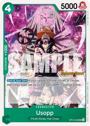 Usopp (OP14-022) - The Azure Sea's Seven Release Event Cards | Grognard Games