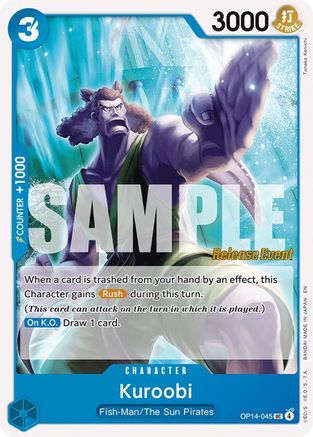 Kuroobi (OP14-045) - The Azure Sea's Seven Release Event Cards | Grognard Games
