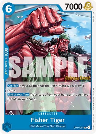 Fisher Tiger (OP14-054) - The Azure Sea's Seven Release Event Cards | Grognard Games