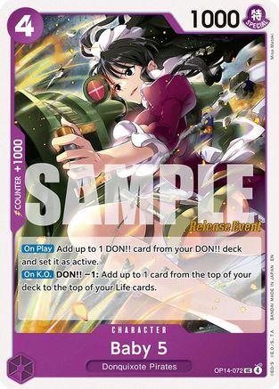 Baby 5 (OP14-072) - The Azure Sea's Seven Release Event Cards | Grognard Games