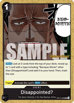 Disappointed? (OP14-099) - The Azure Sea's Seven Release Event Cards | Grognard Games