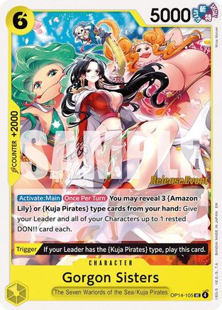 Gorgon Sisters (OP14-105) - The Azure Sea's Seven Release Event Cards | Grognard Games