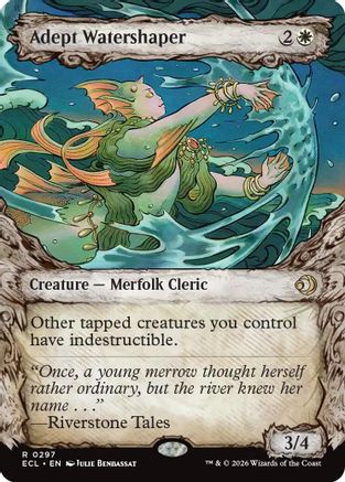 Adept Watershaper (Showcase) (ECL-297) - Lorwyn Eclipsed Foil | Grognard Games