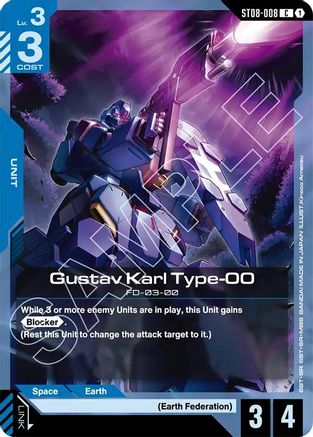Gustav Karl Type-00 - Starter Deck 08 Flash of Radiance (ST08-008) | Grognard Games