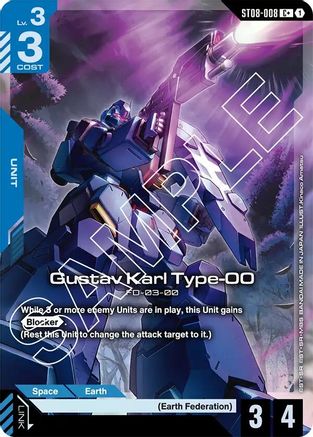 Gustav Karl Type-00 (C+) - Starter Deck 08 Flash of Radiance (ST08-008) Holofoil | Grognard Games