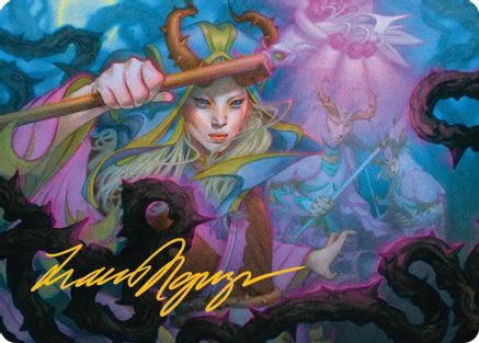 Stoic Grove-Guide Art Card (Gold-Stamped Signature) (ASECL-025) - Art Series: Lorwyn Eclipsed | Grognard Games