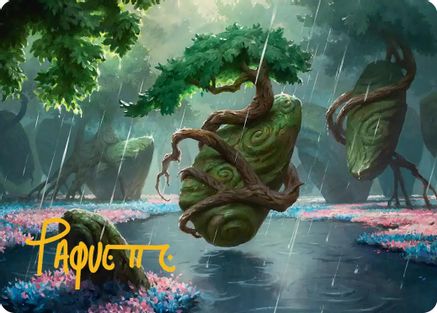 Rain-Slicked Copse Art Card (Gold-Stamped Signature) (ASECL-049) - Art Series: Lorwyn Eclipsed | Grognard Games