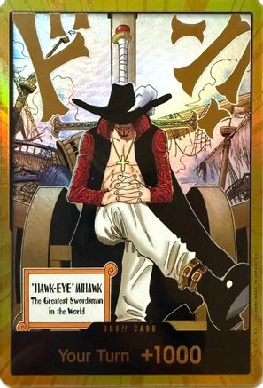 DON!! Card (Dracule Mihawk) (Gold) - The Azure Sea's Seven Foil | Grognard Games