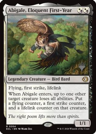 Abigale, Eloquent First-Year (PPECL-204) - Promo Pack: Lorwyn Eclipsed Foil | Grognard Games
