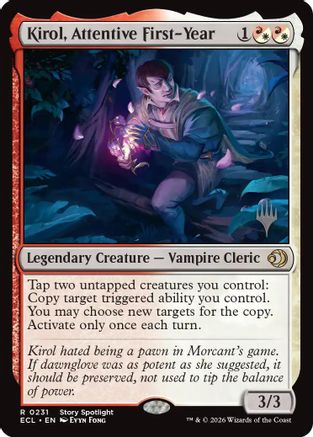 Kirol, Attentive First-Year (PPECL-231) - Promo Pack: Lorwyn Eclipsed Foil | Grognard Games