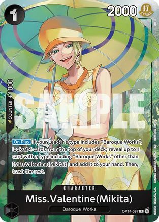 Miss.Valentine(Mikita) (Dash Pack) (OP14-087) - The Azure Sea's Seven Foil | Grognard Games