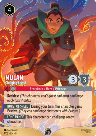 Mulan - Charging Ahead (7) - Disney Lorcana Promo Cards | Grognard Games
