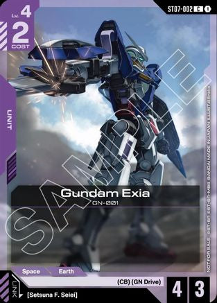 Gundam Exia (ST07 Release Event) - Gundam Promotional Cards (ST07-002) Holofoil | Grognard Games