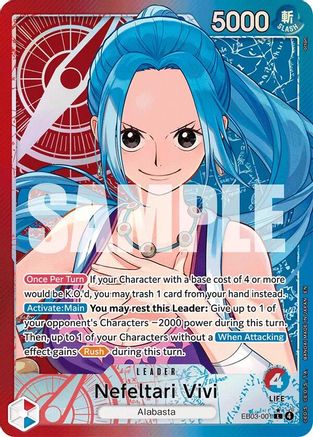 Nefeltari Vivi  - 001 (Alternate Art) (EB03-001) - Extra Booster: One Piece Heroines Edition Foil | Grognard Games