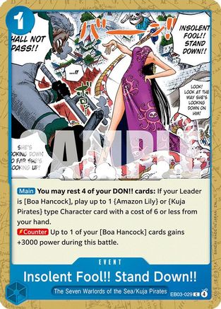 Insolent Fool!! Stand Down!! (EB03-029) - Extra Booster: One Piece Heroines Edition | Grognard Games
