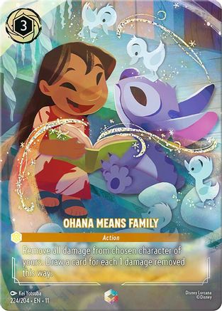 Ohana Means Family (Enchanted) (224/204) - Winterspell Holofoil | Grognard Games