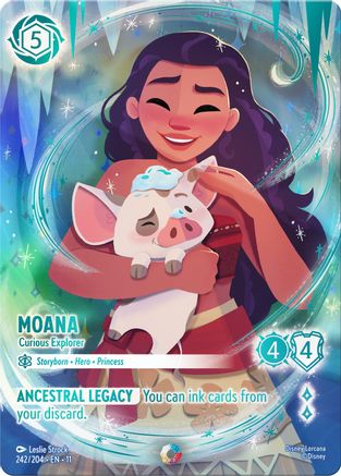 Moana - Curious Explorer (Iconic) (242/204) - Winterspell Holofoil | Grognard Games