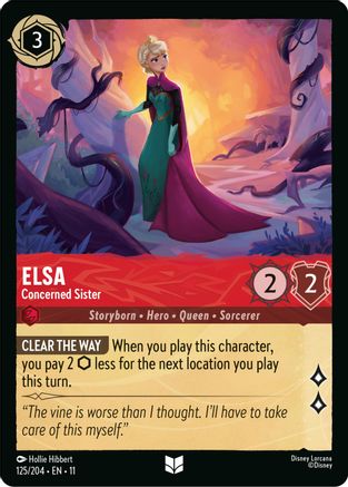 Elsa - Concerned Sister (125/204) - Winterspell Cold Foil | Grognard Games