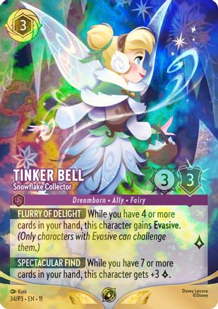 Tinker Bell - Snowflake Collector (Store Championship) (34) - Disney Lorcana Promo Cards Holofoil | Grognard Games