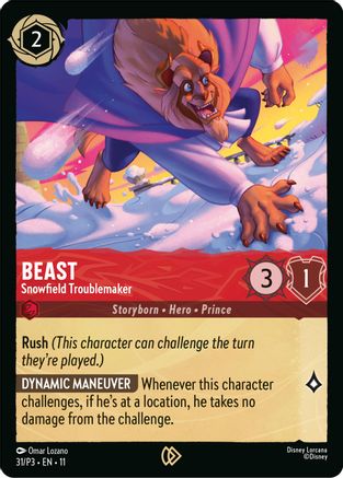 Beast - Snowfield Troublemaker (31) - Disney Lorcana Promo Cards Cold Foil | Grognard Games