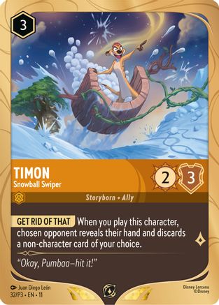 Timon - Snowball Swiper (32) - Disney Lorcana Promo Cards Holofoil | Grognard Games