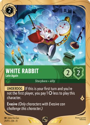 White Rabbit - Late Again (29) - Disney Lorcana Promo Cards Holofoil | Grognard Games