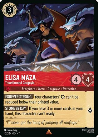 Elisa Maza - Transformed Gargoyle (112/204) - Winterspell Cold Foil | Grognard Games