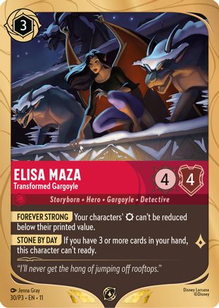 Elisa Maza - Transformed Gargoyle (30) - Disney Lorcana Promo Cards Holofoil | Grognard Games