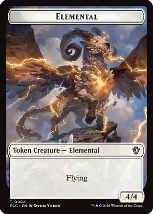 Elemental (0002) // Plant Double-Sided Token (ECC-2 // 5) - Commander: Lorwyn Eclipsed | Grognard Games