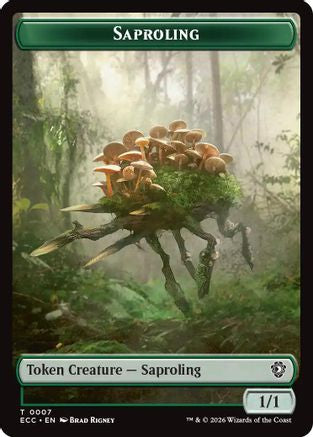 Saproling // Scarecrow Double-Sided Token (ECC-7 // 11) - Commander: Lorwyn Eclipsed Foil | Grognard Games