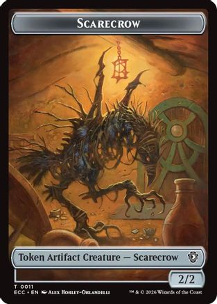 Scarecrow // Treasure Double-Sided Token (ECC-11 // 10) - Commander: Lorwyn Eclipsed | Grognard Games